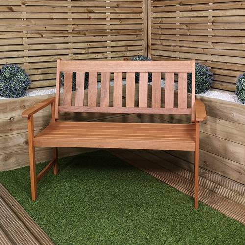 cartmel 2 seater outdoor wooden garden patio bench