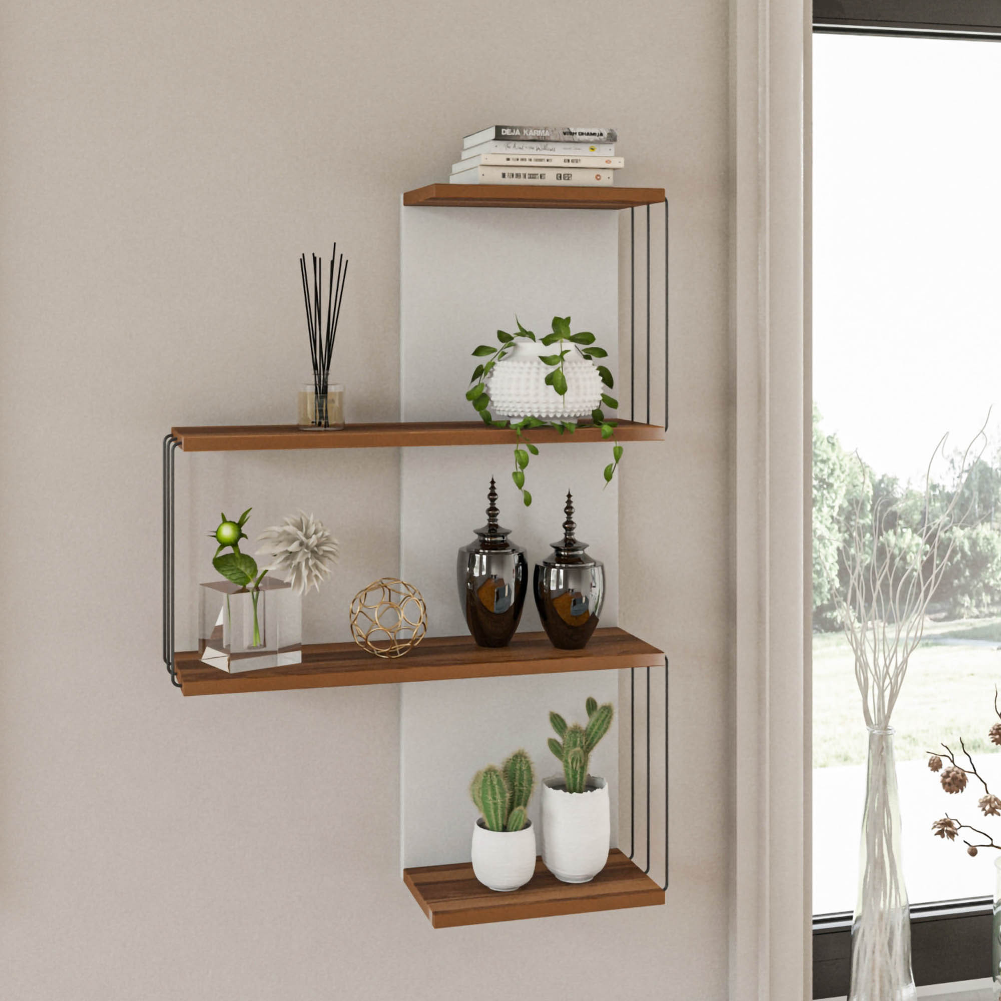 Wandregal 100% Melamine Coated Particle Board, 96 Cm X 19 Cm Cm N1736