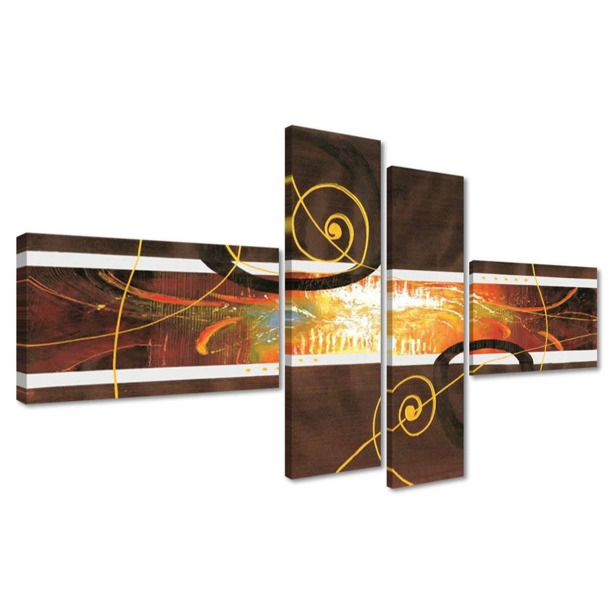 Image of Framed 160 X 75 Cm Abstract Art Print – Modern Canvas Wall Art For Living Room & Lounge | Elegant Canvas Painting – Item No. 6537