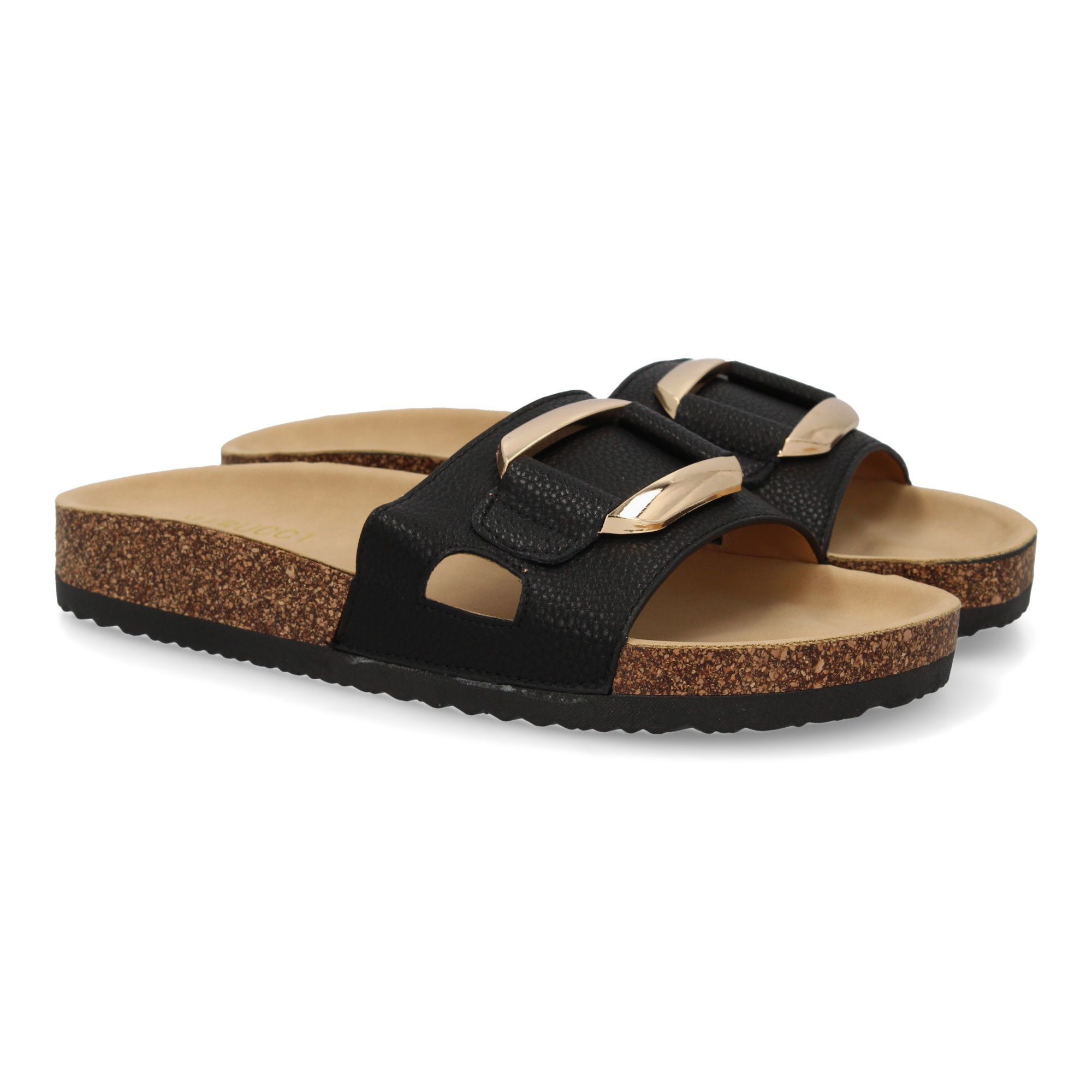 Women's Flat Sandal, Comfortable And Elegant, , Metallic Detail On The Toe, Ideal For Spring Summer.