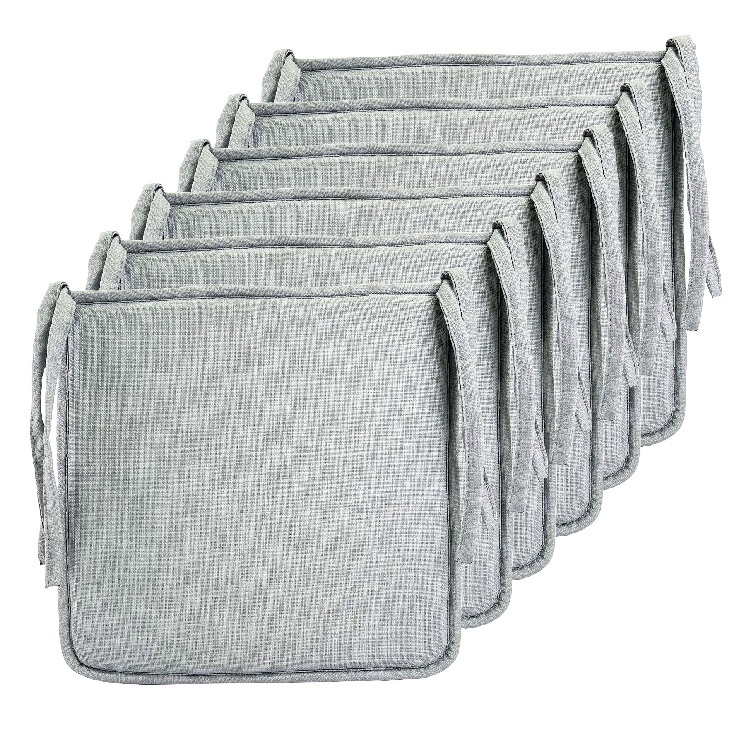 TEMU Cojín Silla Elegante y , Cojín Asiento Fino Transpirable, Pack de 6 Unidades, 40 x 40 x 2 cm