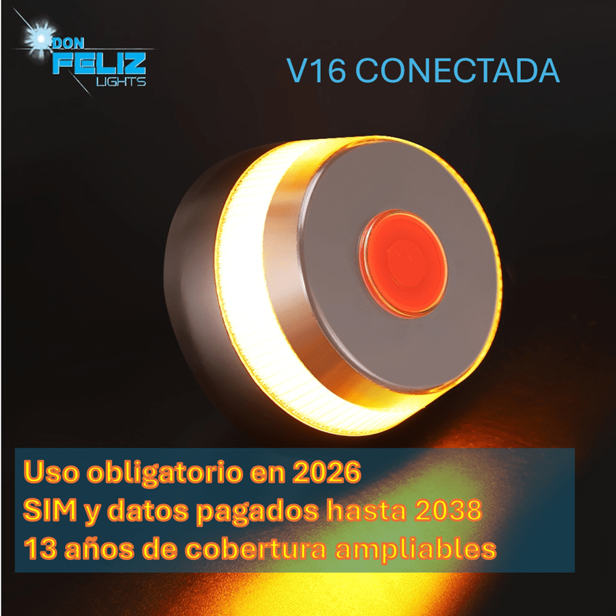 Luce Emergenza Auto V16 DGT | Omologata Con GPS | Sostituto Triangolo | Base Magnetica - Foto 6