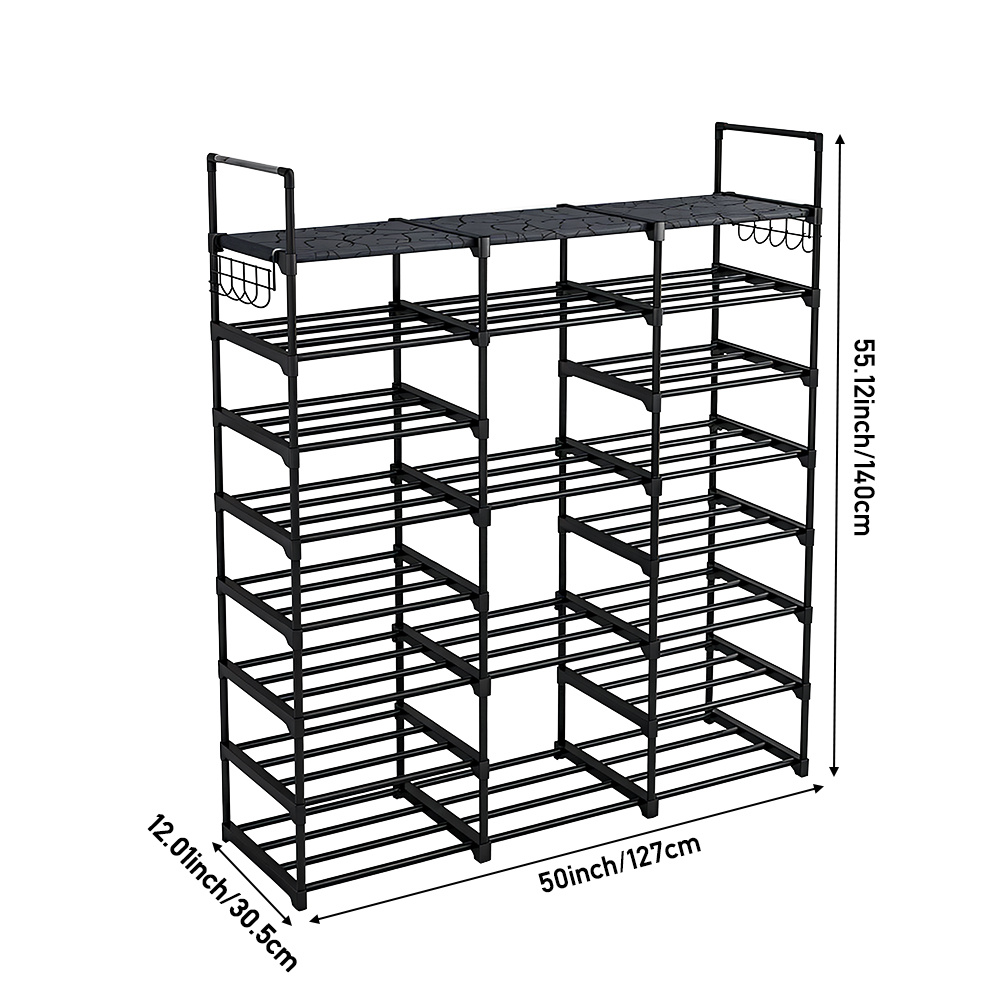 8 Layers 3 Rows Home Large Storage Shoe Rack