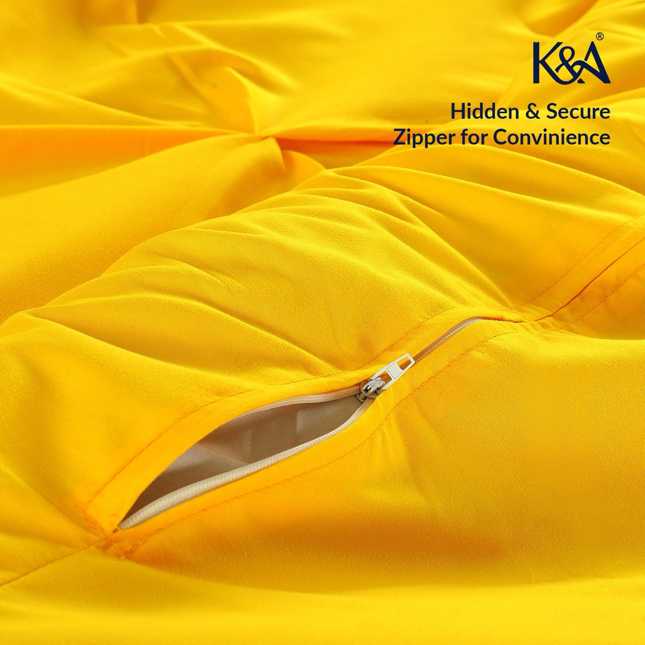 K&A® Pintuck Pinch Pleat Duvet Cover Set with Zipper Closure including Pillowcase – Ultrasoft Brushed Microfiber – Easy Care & Machine Washable