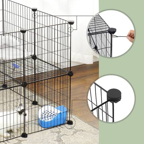 2 floor playpen 36 grid panels customisable cage enclosure for small animals guinea hamster runs rabbit hutches mallet indoor 143 x 73 x 71 cm