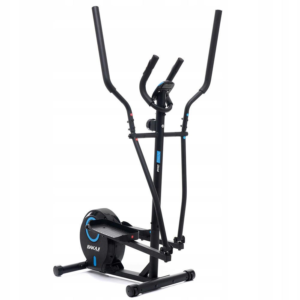 Image of Bakaji Elliptical Trainer For Home Fitness With High Handle And Adjustable Seat, , Vertical Spinning Bike With Heart Rate And Calorie Sensors For Leg, Abdomen, Cardio Workout