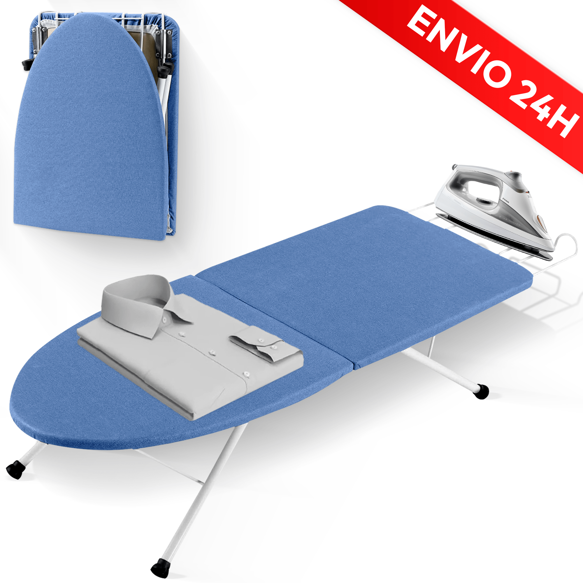 TEMU | Tabla de Planchar Plegable Espacios Pequeños | Tabla de Planchar Portatil 80x30x10cm Desplegada | Mesa de Planchado Mini Antideslizante