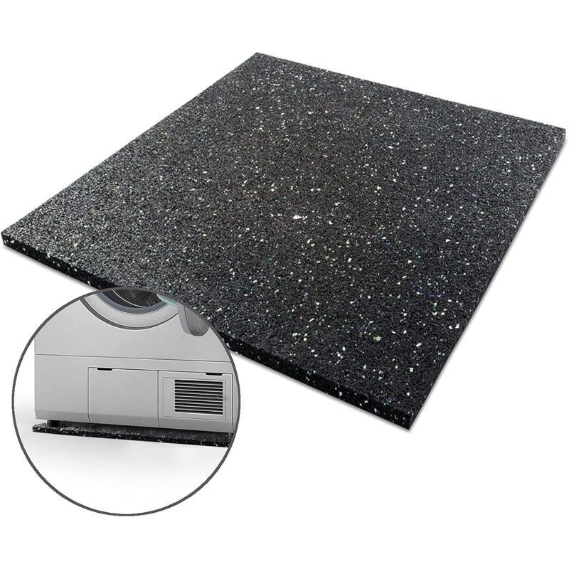 Image of Karat Anti-vibration Mat 60 X 60 Cm Construction Protection Mat Soundproofing Mat For Washing Machines, Dryers, Kitchen Appliances, Etc. - In 4 Strengths, Put An End To Vibrations And Loud Operating .