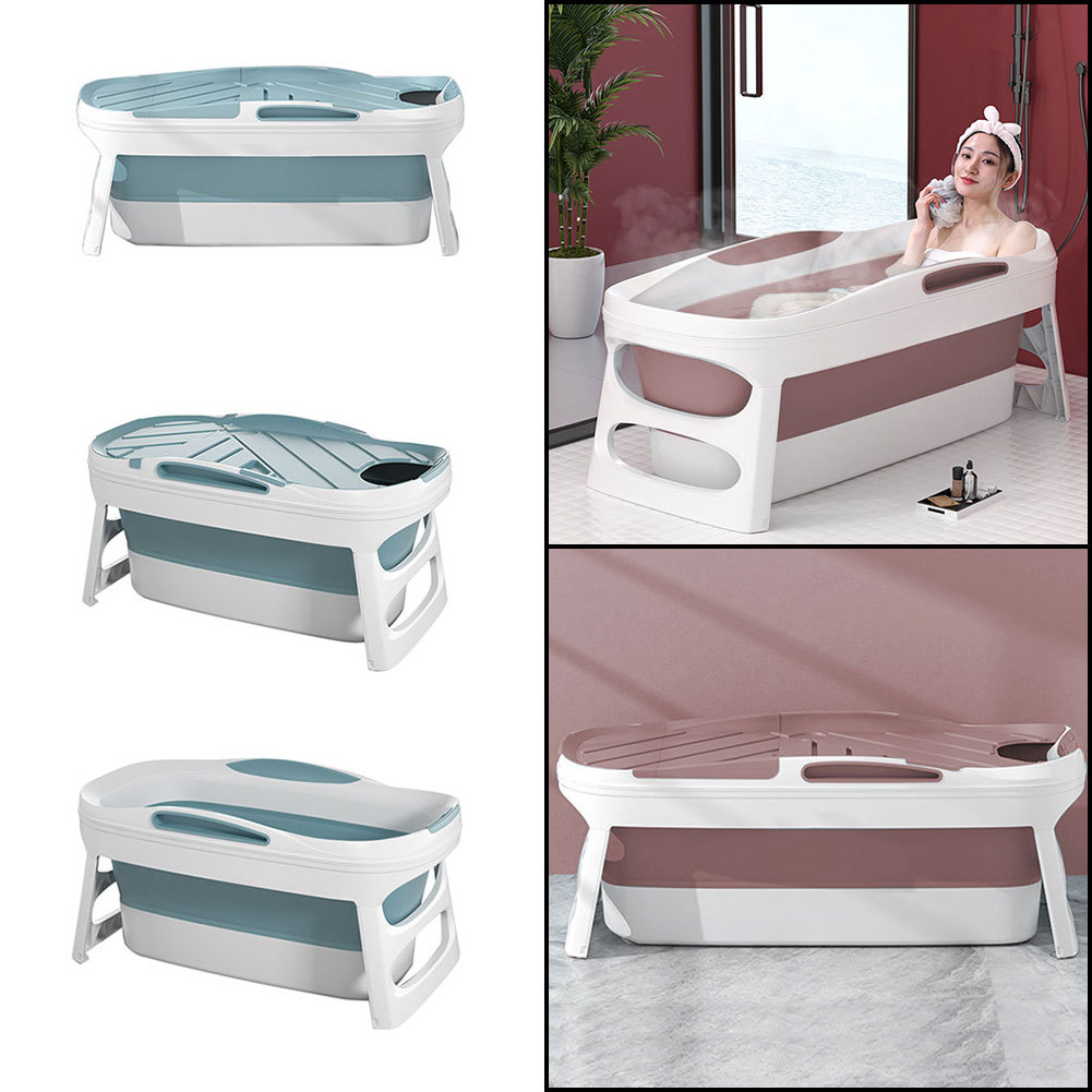 Foldable Plastic Bathtub for Adults with Spa Function