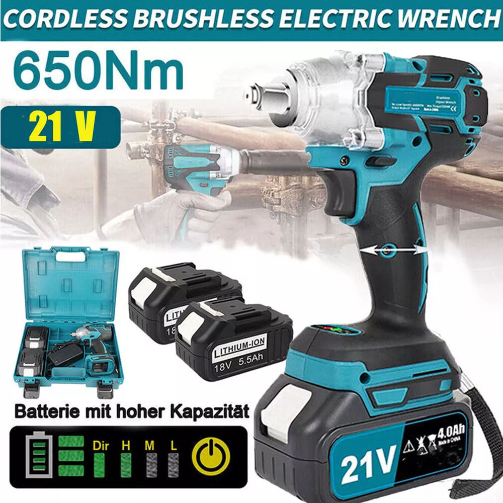TEMU 3200rpm Cordless Impact Driver Ratchet Cordless Screwdriver Brushless 21v