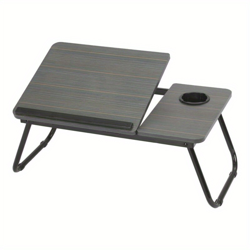 E-shop Faltbare Laptoptisch 55x32x25cm Notebooktisch Betttisch Notebook Laptop Bett Tablett Tisch für Lesen oder Frühstücks mit Getränkehalter