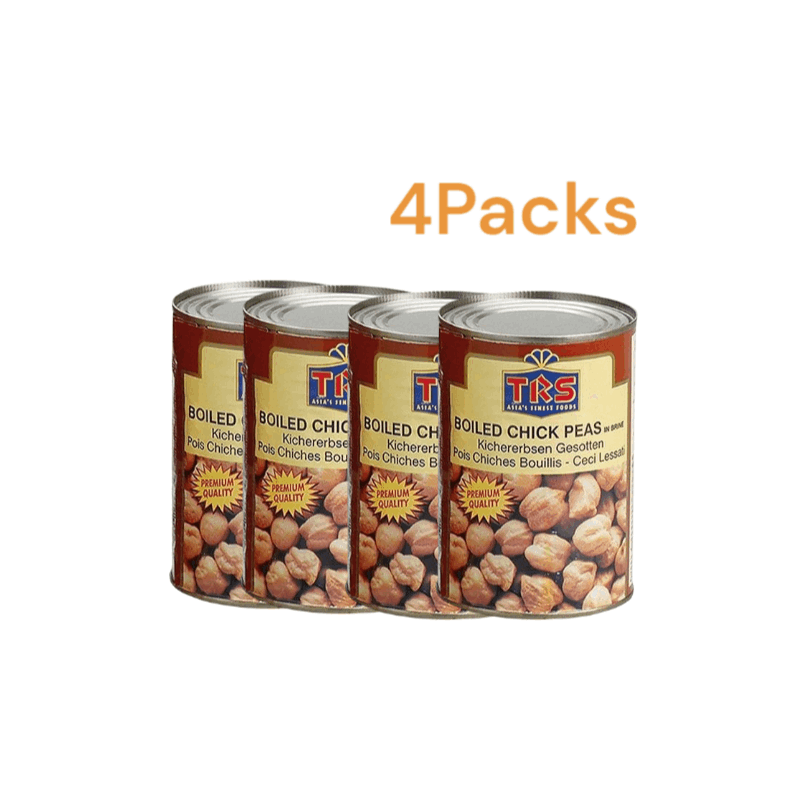 4-pack Trs Chickpeas 4×400g - Perfect For Hummus, Curries, Stews & Salads - Ideal For Stocking Up