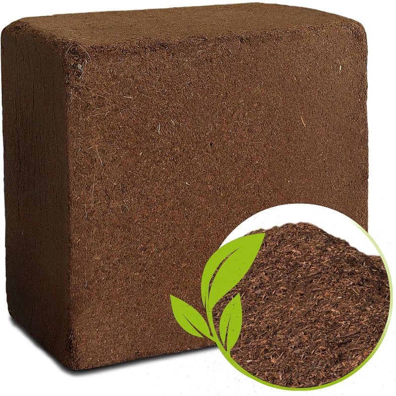 E-shop KARAT Kokoserde 5 kg Pflanzenerde gepresst ergibt 75 Liter Blumenerde aus Kokosfaser Anzuchterde Aussaaterde Quellerde