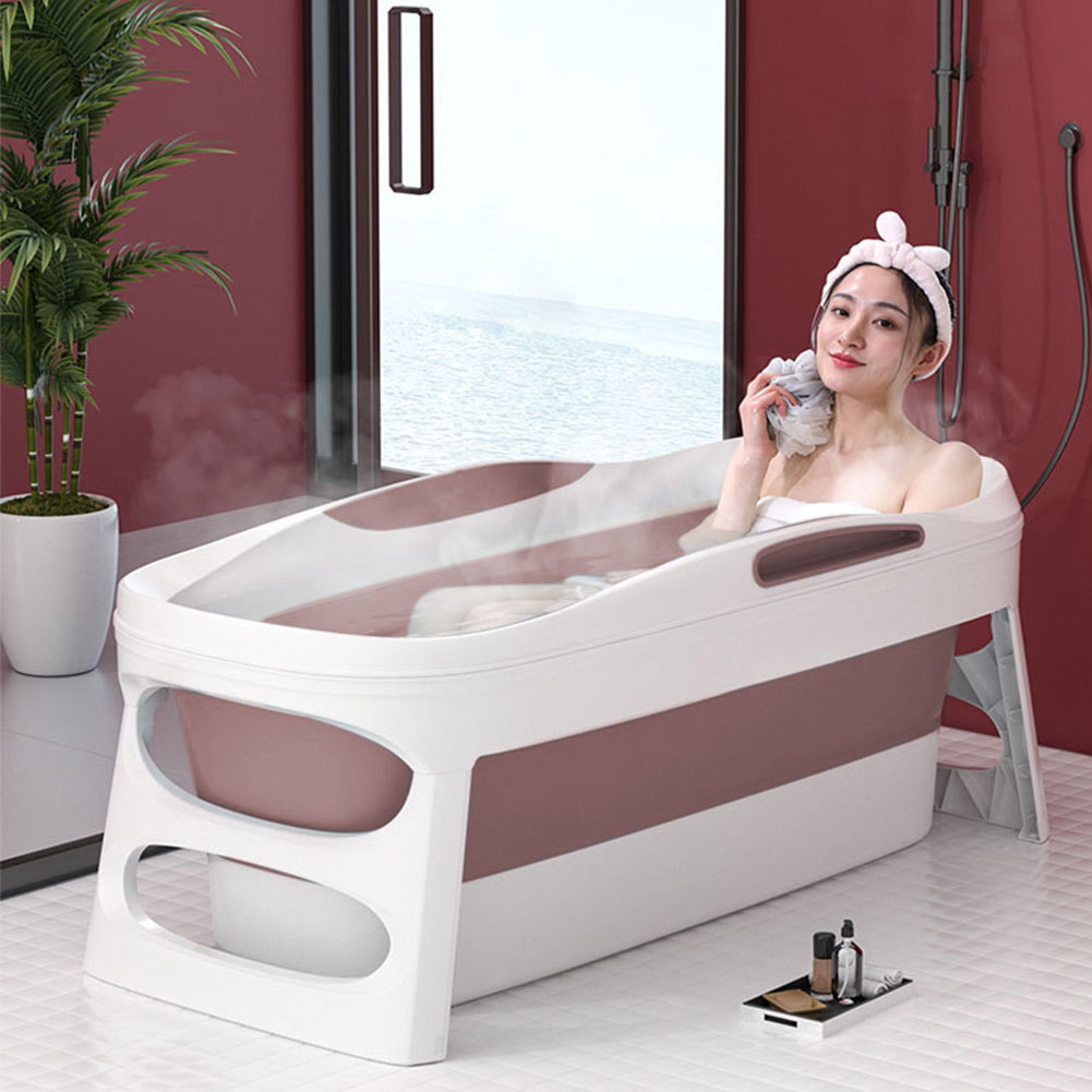 Foldable Plastic Bathtub for Adults with Spa Function