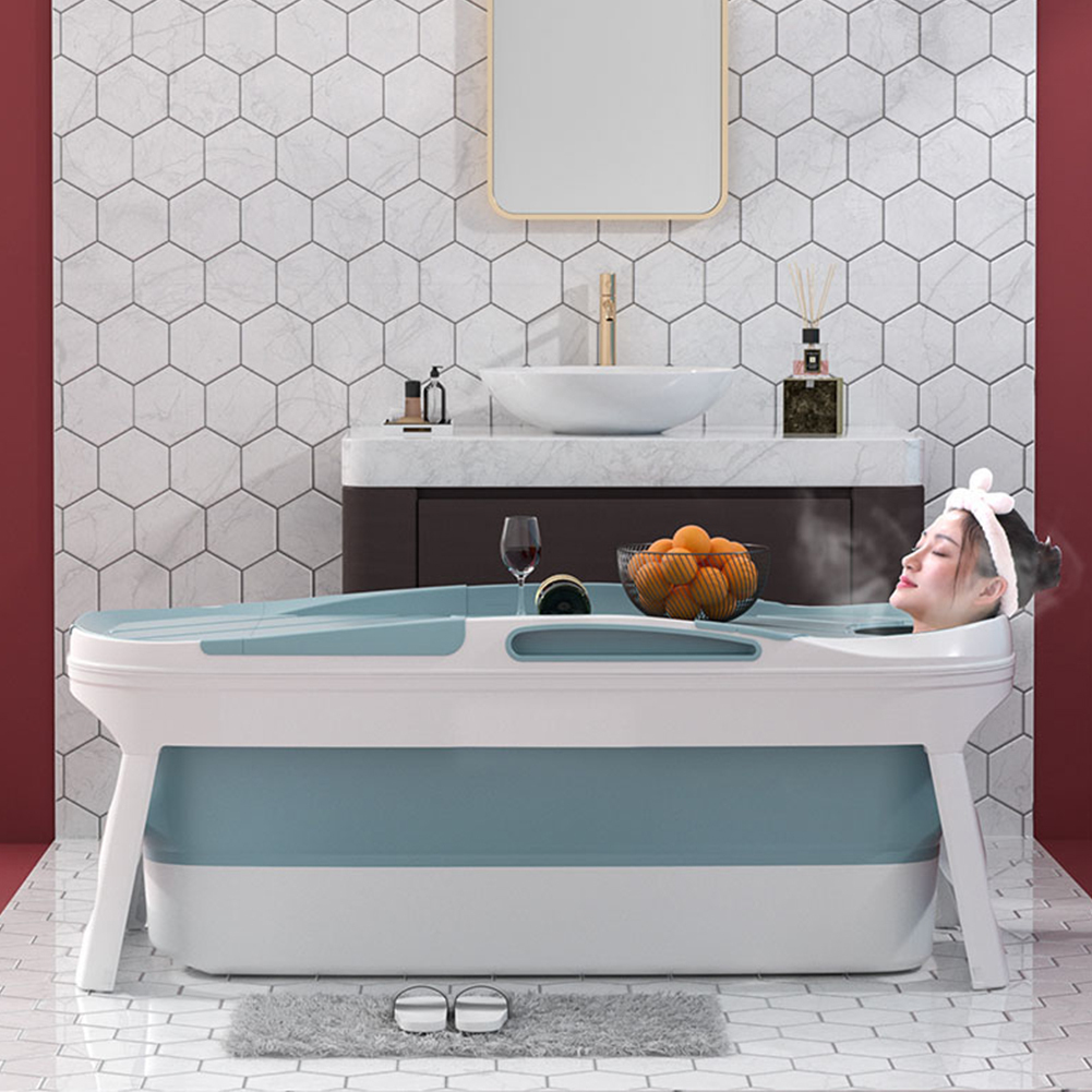 Foldable Plastic Bathtub for Adults with Spa Function