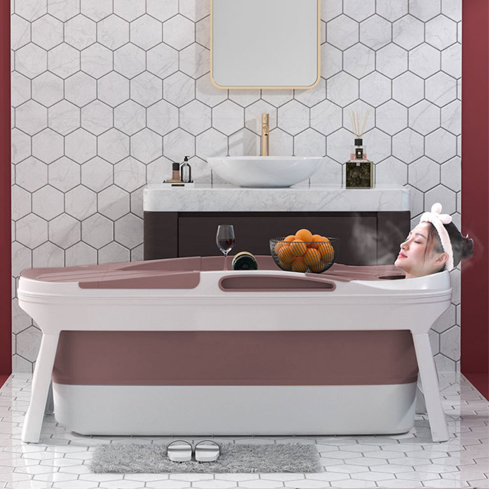 Foldable Plastic Bathtub for Adults with Spa Function