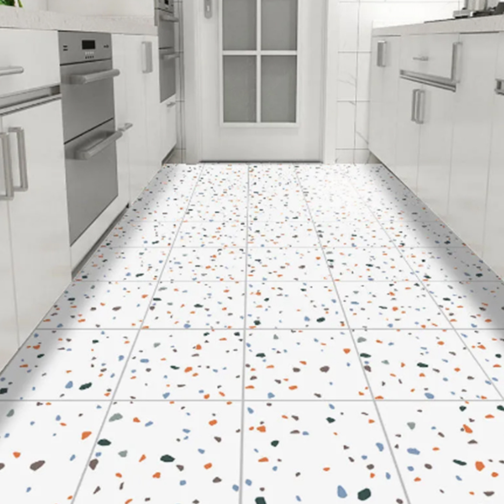 TEMU Terrazzo Matte Floor Wallpaper Peel And Stick Wall Tiles Contact Paper Vinyl Sticky Back Plastic For Countertops Waterproof Self Adhesive