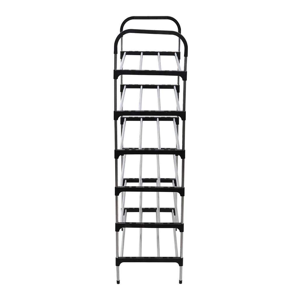 black 6 tiers shoe rack space saving multi layer shoe holder   large capacity metal shoes organizer for entryway living room bedroom free standing shoes storage stand footwear cabinet organizer unit 60cm 30cm 110cm details 5