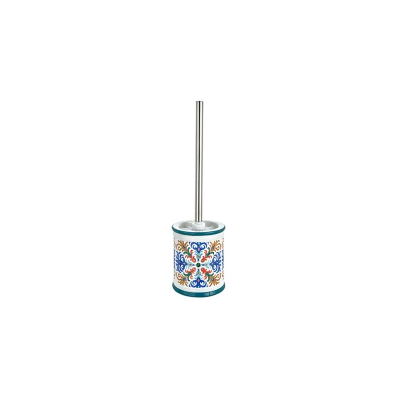 Image of Baroni Home Toilet Brush Holder , Toilet Brush With Hand-painted Holder, Bathroom Accessories, Fantasies, 11x11x39 Cm, Gift Idea, Bathroom Cleaning, , , Lightweight, Brush Included