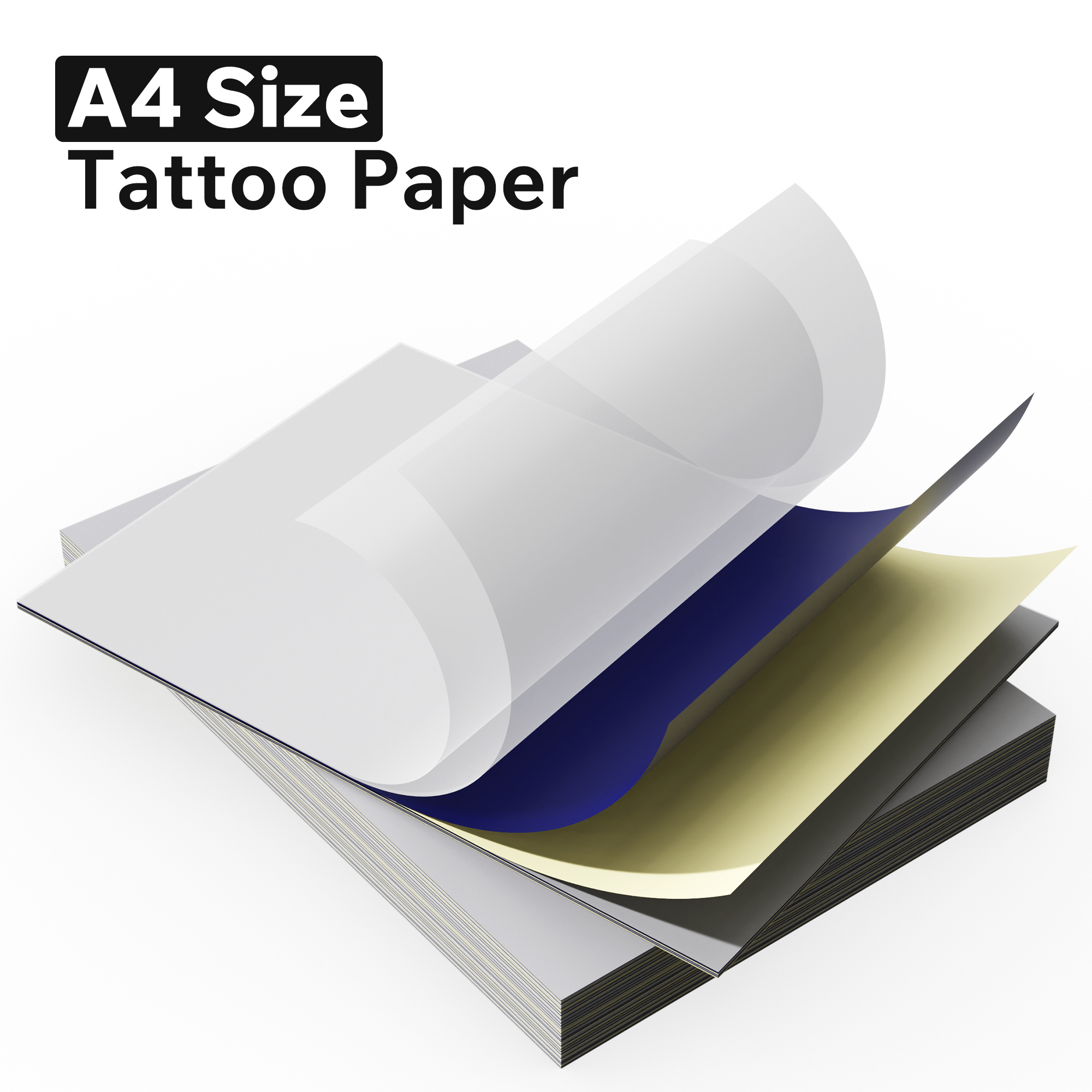 tattoo transfer paper 100 sheets pack 8 5x11 inches for   thermal printer tattoo design paper white