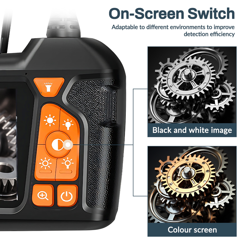 5 5mm single lens industrial endoscope with a 4 3 inch ips lcd display 1080p hd led handheld industrial endoscope inspection snake camera featuring an camera for auto repair and plumbing assistance for car factory maintenance inspection details 5