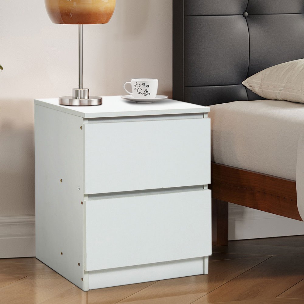 TEMU Wooden Bedside Table With Drawers, Small Cabinet Cupboard Bedroom Furniture Storage Nightstand Shelf, Modern Chest Of 2 Drawers Cabinet, Living