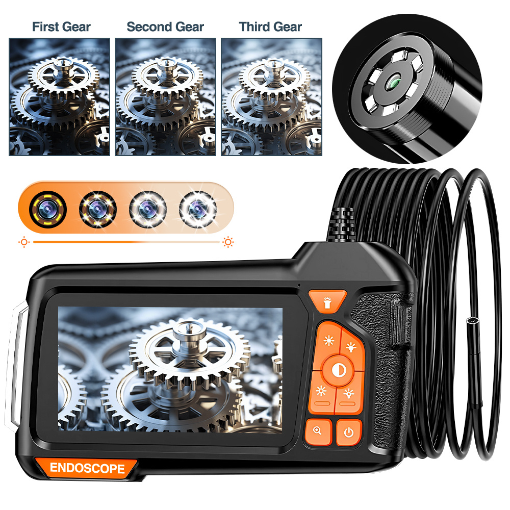 5 5mm single lens industrial endoscope with a 4 3 inch ips lcd display 1080p hd led handheld industrial endoscope inspection snake camera featuring an camera for auto repair and plumbing assistance for car factory maintenance inspection details 4