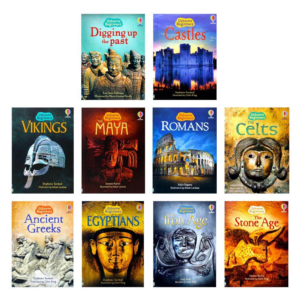 Usborne Beginners History 10 Books Collection Set - Castles, Vikings, Romans & More - Ages 5-7 - Paperback