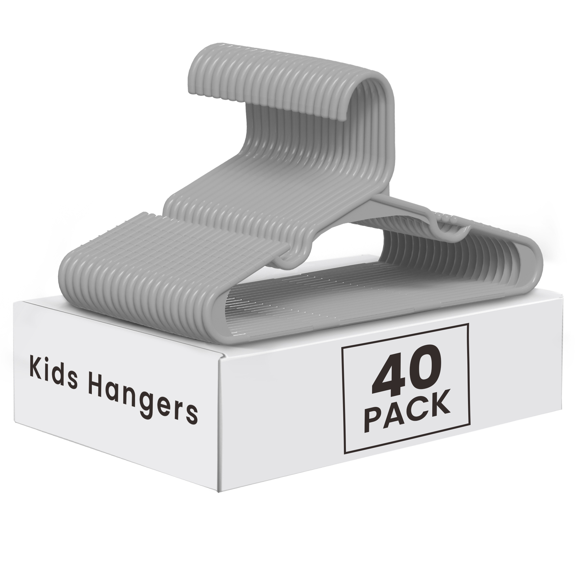 TEMU Pasltic Hangers Pack Of 40 - Slim Space Saving Hangers For Clothes - Durable All Purpose Hangers For Skirts, Toddler Clothes