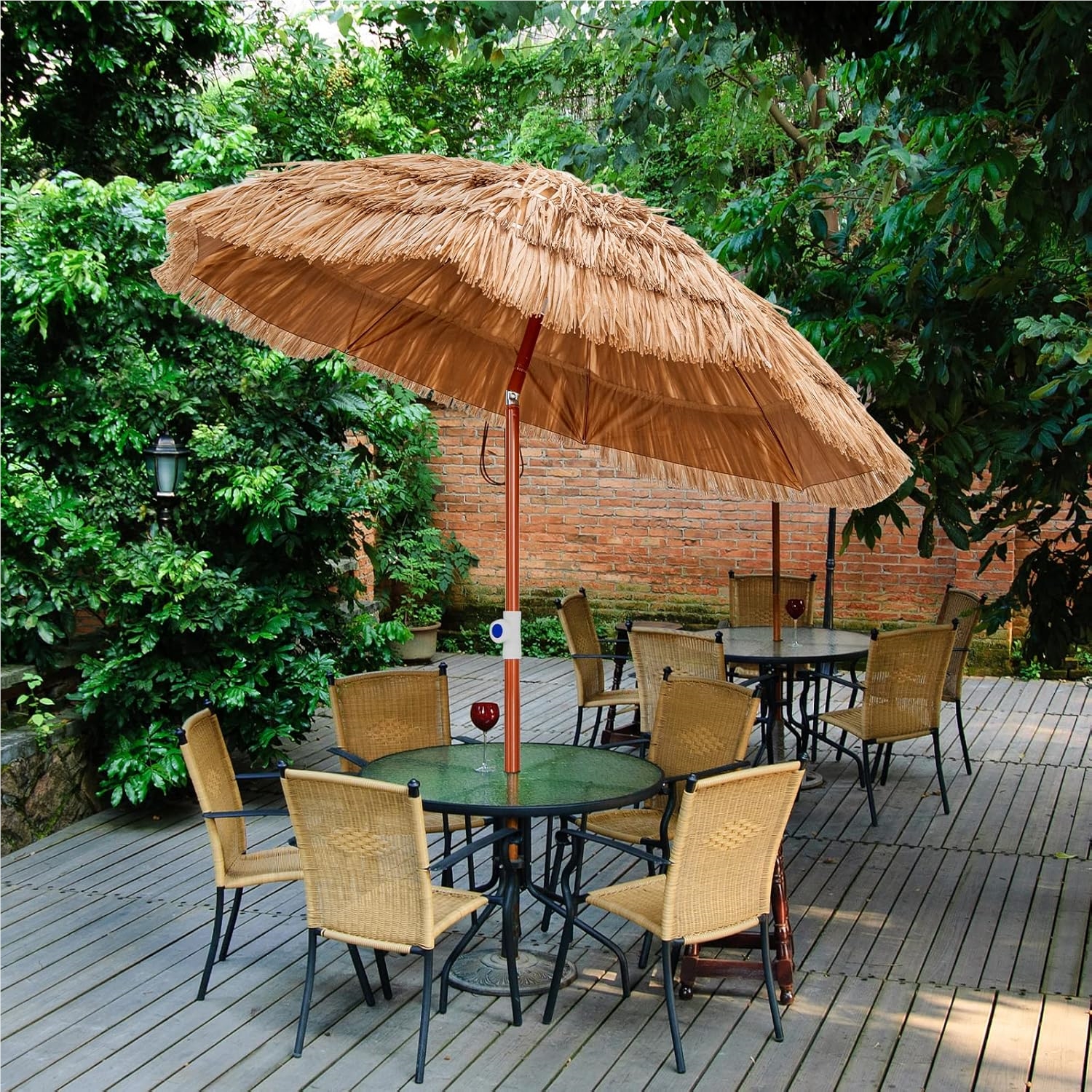 E-shop Sonnenschirm Hawaii, Strandschirm Stroh neigbar, Gartenschirm höhenverstellbar, UV - Schutz, Strohschirm, Marktschirm, Terrassenschirm mit