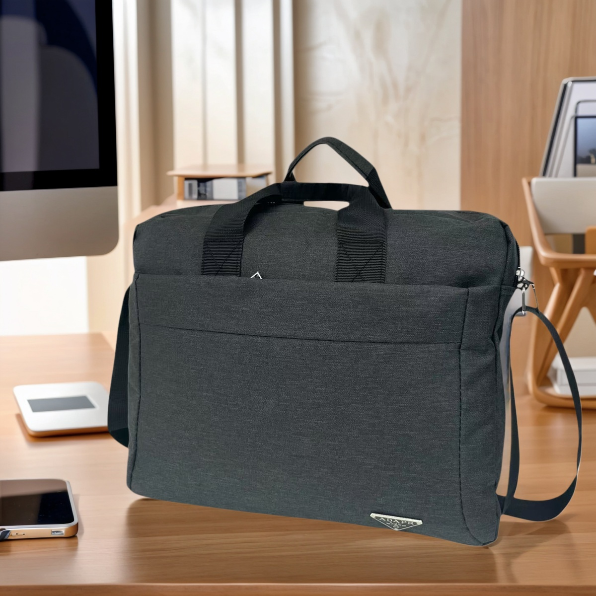 TEMU Bolso Bandolera Hombre Oficina 33x28cm con Correa Ajustable, Maletín para Portátil o Tablet, Disponibles