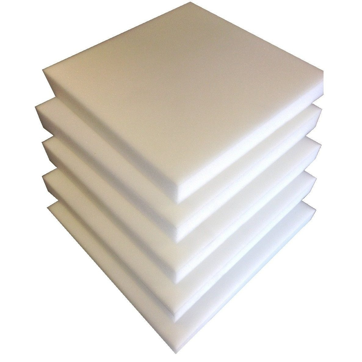 TEMU 6 Galettes de Chaise Carrées en Mousse A Recouvrir - 40 x 40 x 3cm ou 40 x 40 x 5cm- Mousse de Rembourrage Ameublement Tapissier Mousse