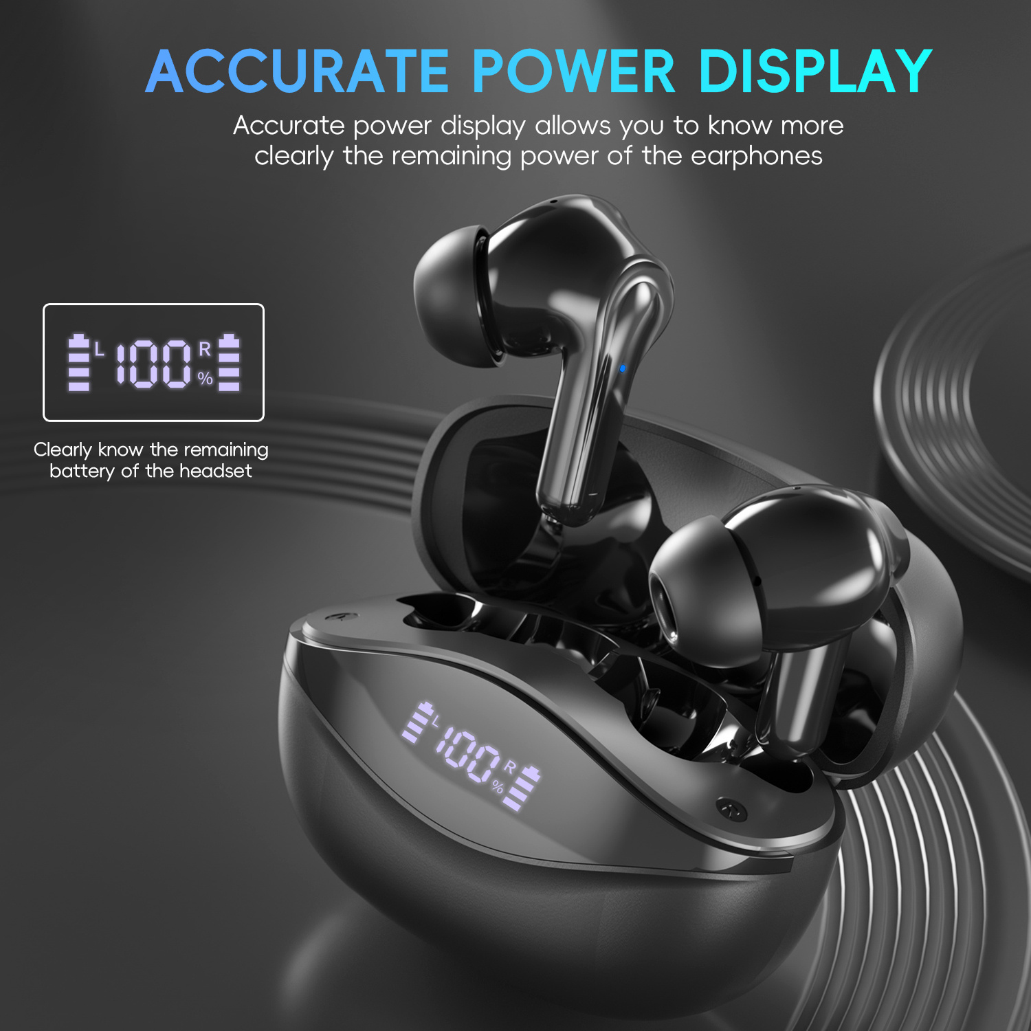 TEMU Wireless Headphones, Adjustable Eq, 28 Hrs Playtime, 2 Ai Microphones, Headphones Used Separately