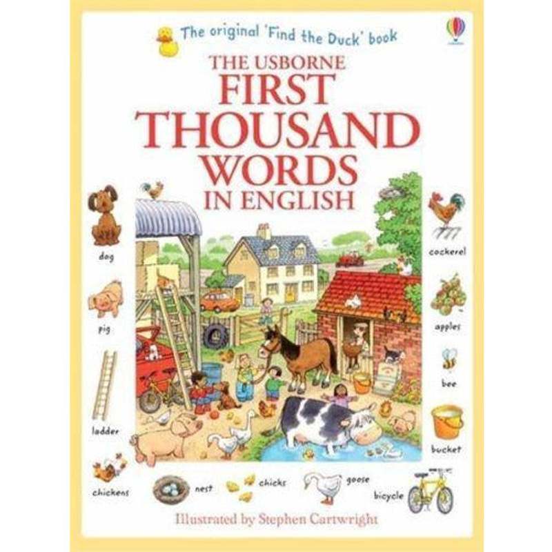 First Thousand Words in English by Heather Amery - Usborne Vocabulary Book - Ages 3-7 - Paperback