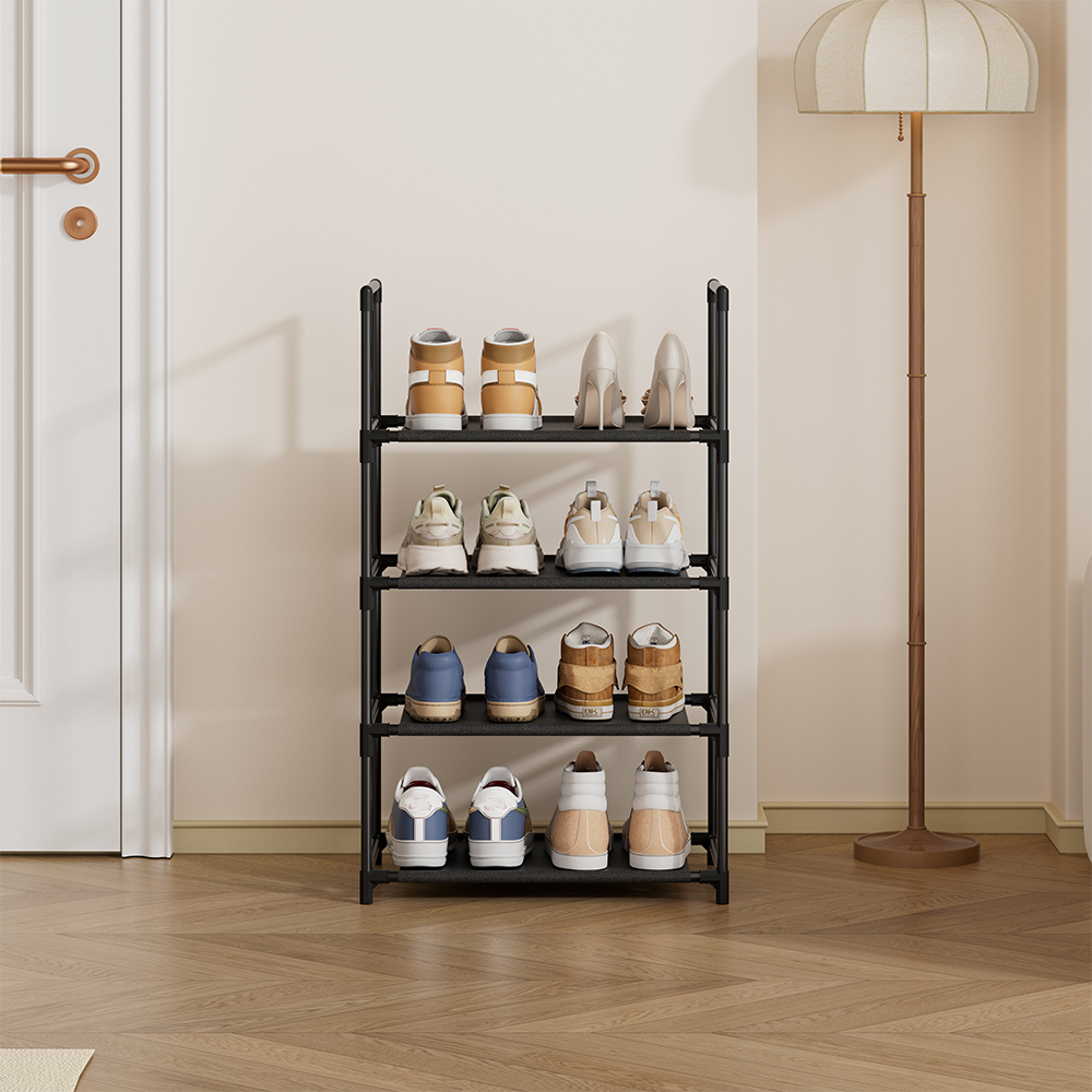 TEMU 3/ 4/ 5/ 6/ 7/ 8/ 10 Tier Slim Shoe Rack, Footwear Storage Cabinet, Narrow Shoe Rack Storage Organizer, Sturdy Metal Shoe Shelf Wardrobe Shoe
