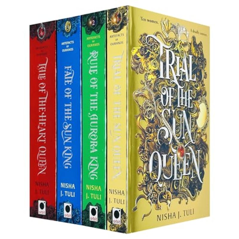 TEMU Artefacts Of Ouranos Series 4 Books Collection Set By Nisha J. Tuli – Trial Of The Sun Queen, Rule Of The Aurora King & Fantasy Romance