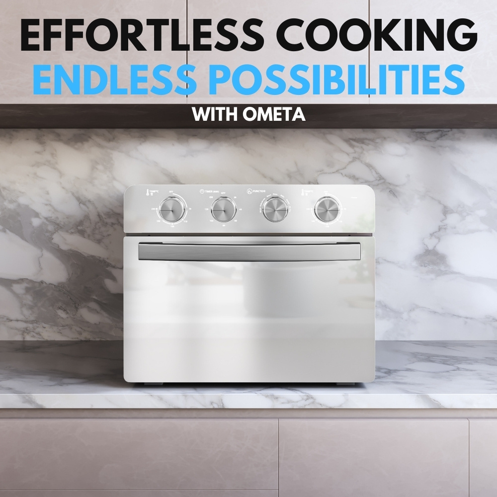 Ometa Manual Mirror Glass Air Fryer Oven 25L