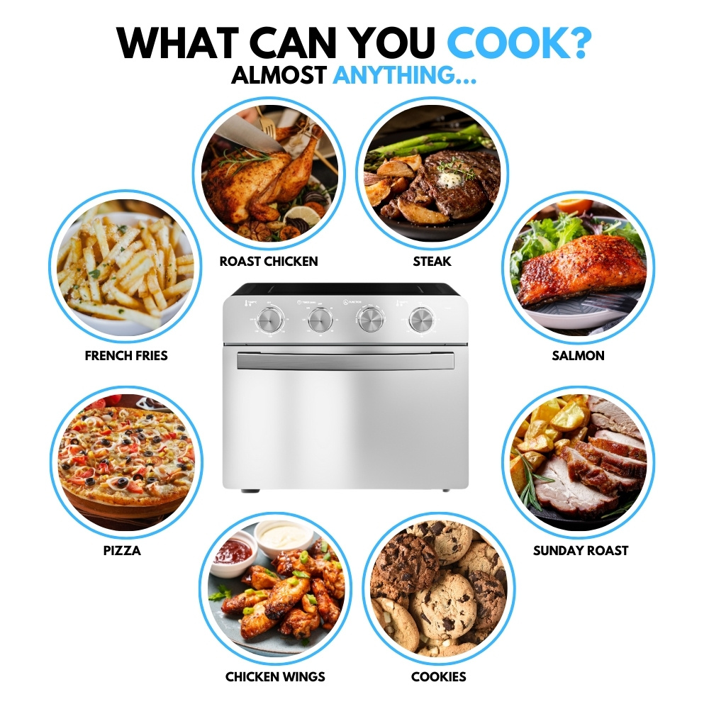 Ometa Manual Mirror Glass Air Fryer Oven 25L