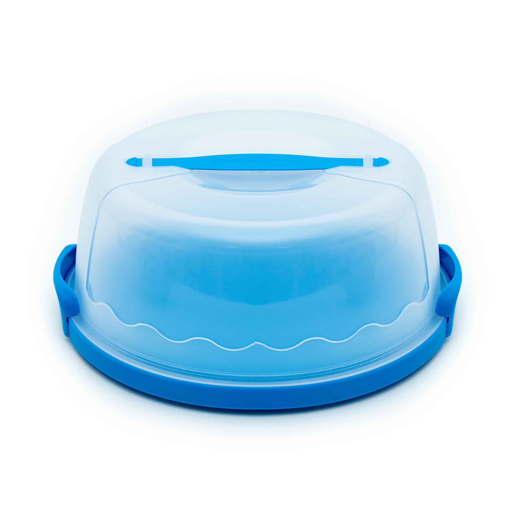 Transport Box Container For Cakes And Tortes Made Of Plastic 29.8 X 28.8 X 13.2 Cm - Round Transport Container Cake Container Cake Dome With Click Closure Cake Box With Carrying Handle