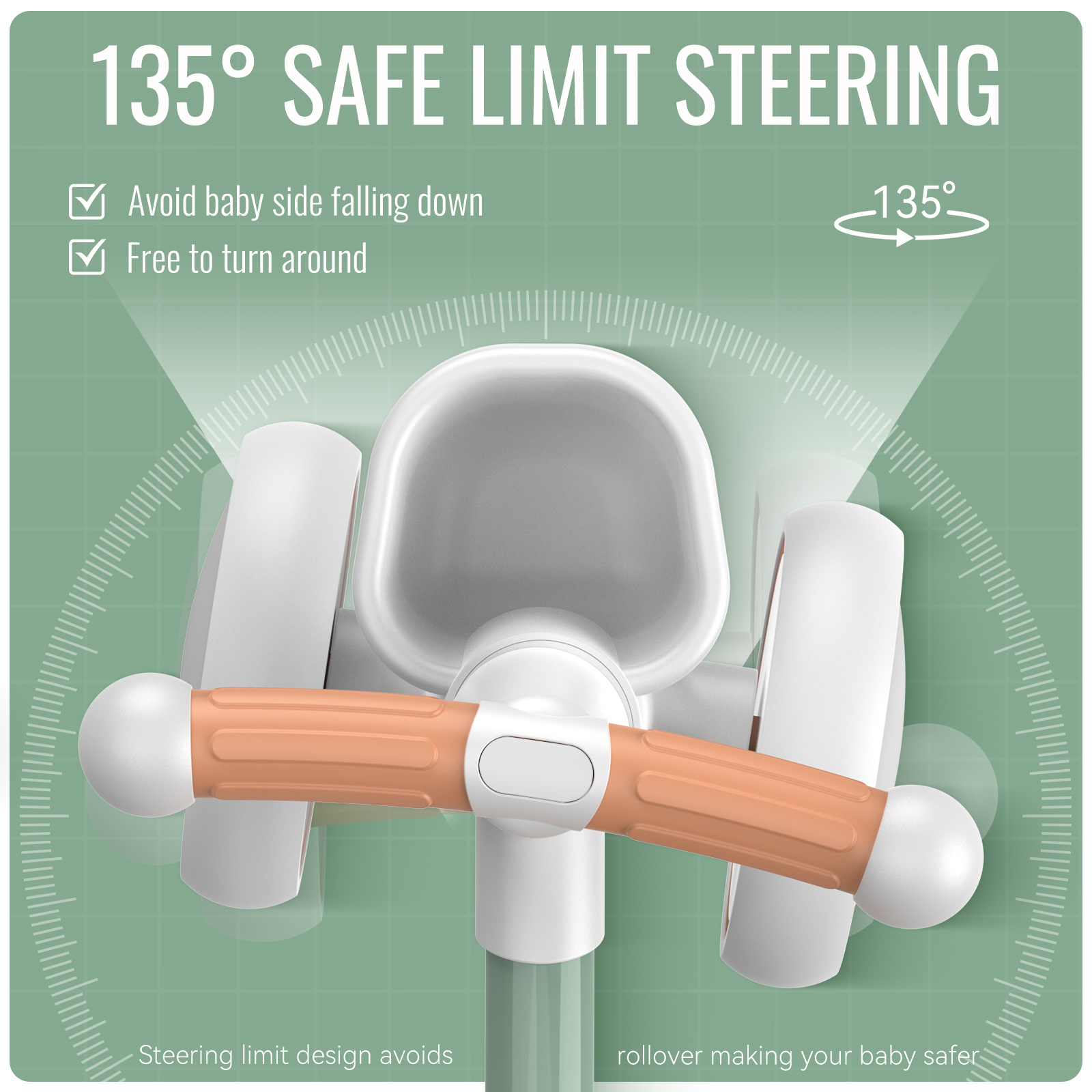 Baby balansfiets met mand, babyloper voor 12-24 maanden, 135° beperkte besturing voorkomt zijdelingse valontwerp, baby's glijdende fiets voor binnen en buiten voor jongens en meisjes, voor 1-jarige verjaardag, groen/roze/zwart