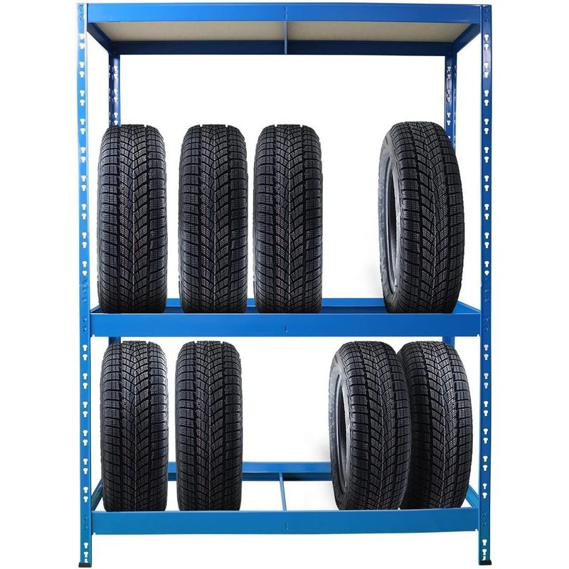 Casa For 8 Tires - Stable Tire Stand With 2 Levels, 180 X 130 X 50 Cm