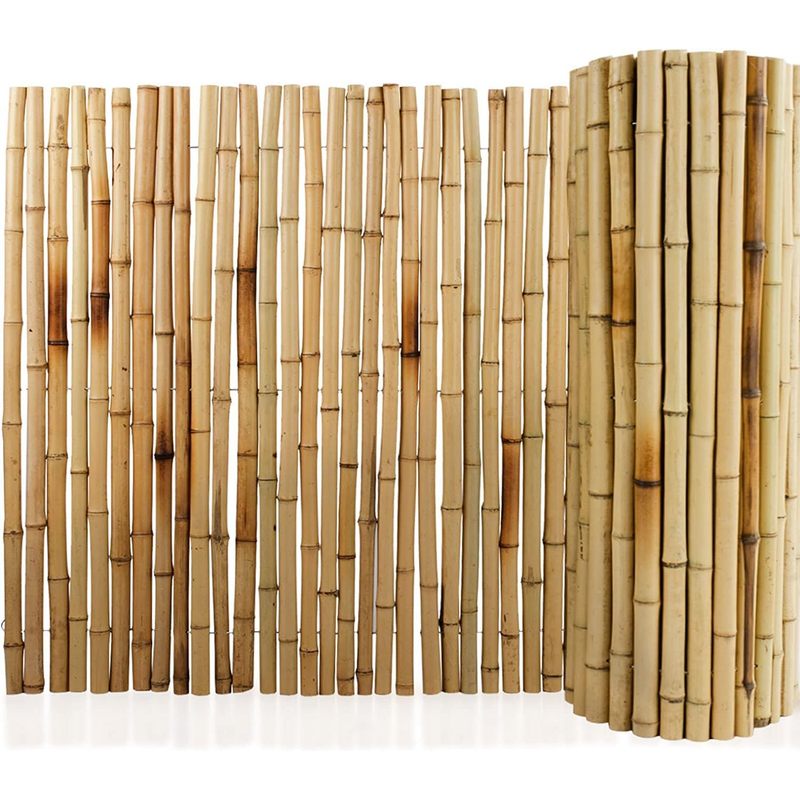 Image of Floordirekt Bamboo Privacy Fence – Weather-resistant Reed Mat Made Material For Balcony, Terrace, And Garden