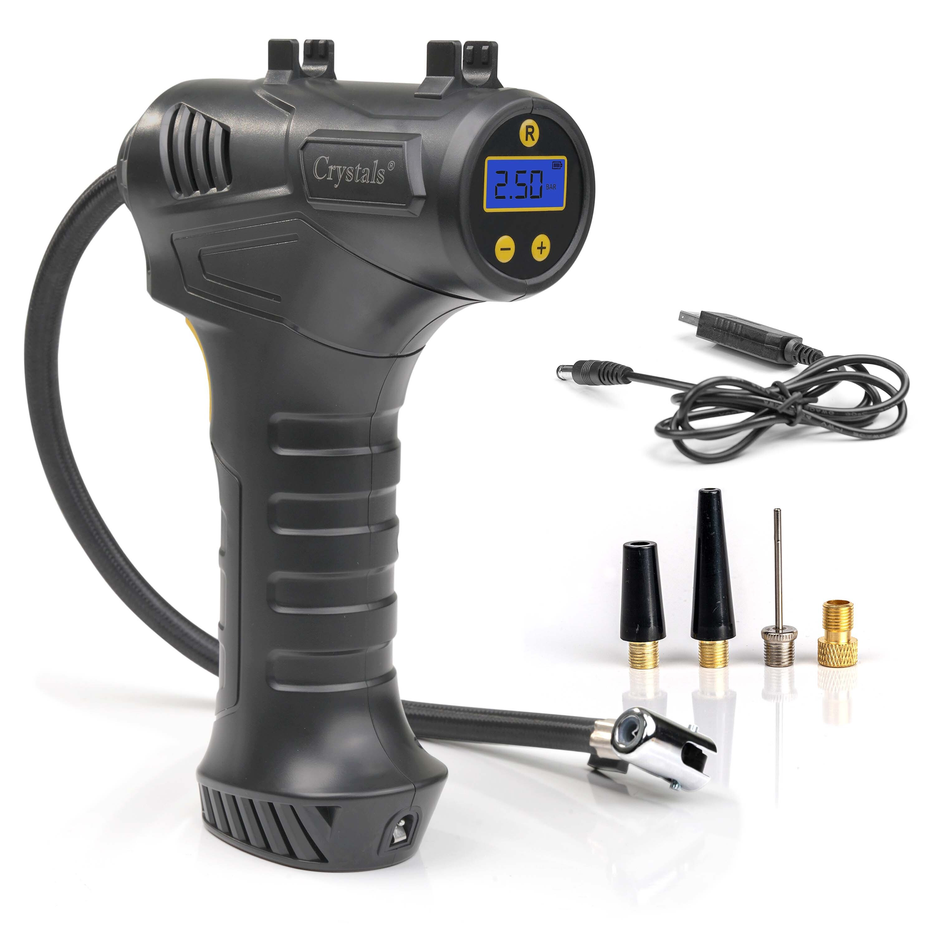 TEMU Electric Tyre Inflator Air Pump – Cordless Digital Tyre Inflator Air Compressor Usb Rechargeable With Led Light – Portable Pressure Gun With 3
