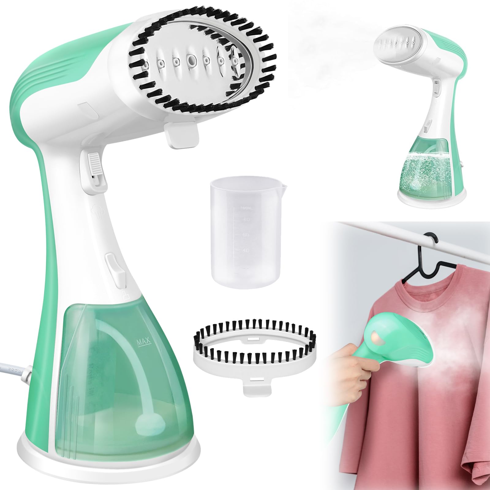 handheld steamer for clothes 30    clothes steamer handheld garment steamer clothing for home   use compact lightweight   300ml water tank 1 5 