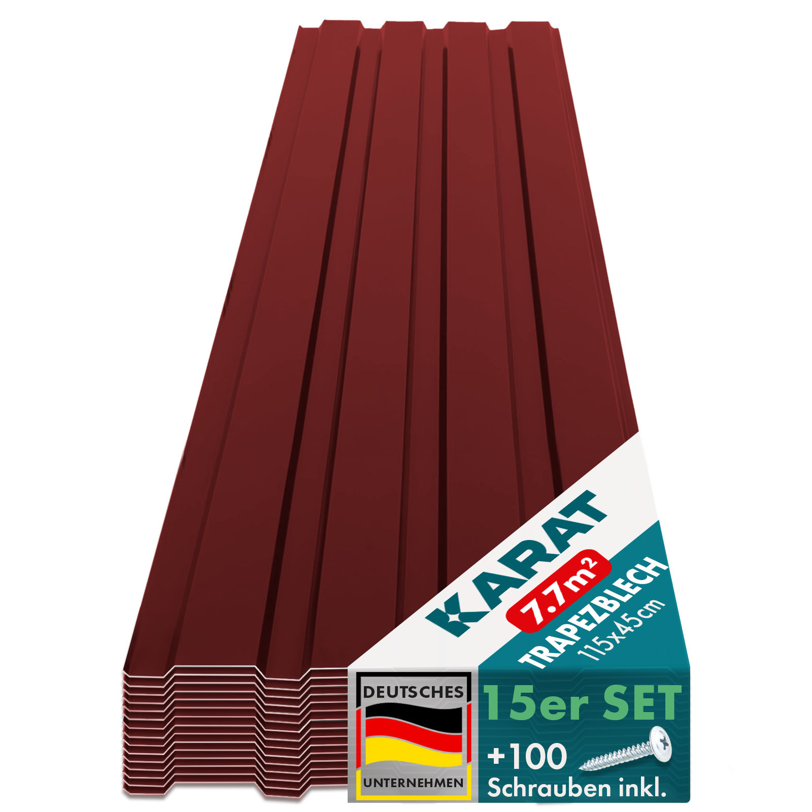 TEMU Trapezoidal Corrugated Sheet | Wall And Roof Cladding | Sheet Metal | 15 Pieces | 115 X