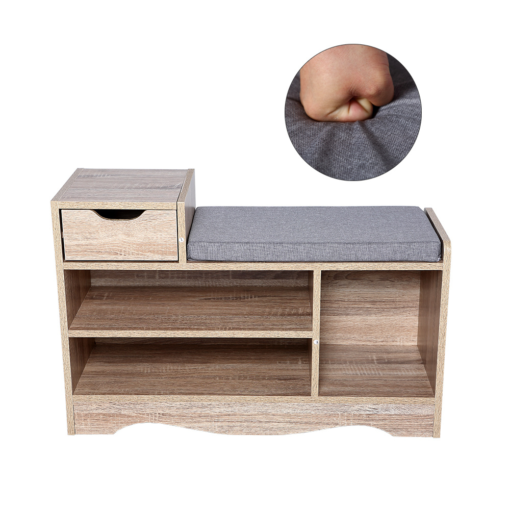 Image of Shoe Bench Shoe Cabinet Seating Bench Shoe Rack With Cushion Shoe Storage