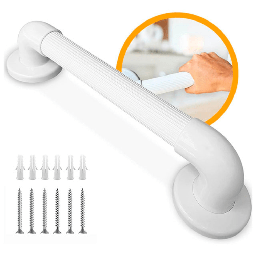 TEMU Asidero de Ducha 30 cm - Barra de Agarre Antideslizante para Ducha, De PVC, Barra de Seguridad, Caidas y Lesiones, Accesorio para Baño, Diseño