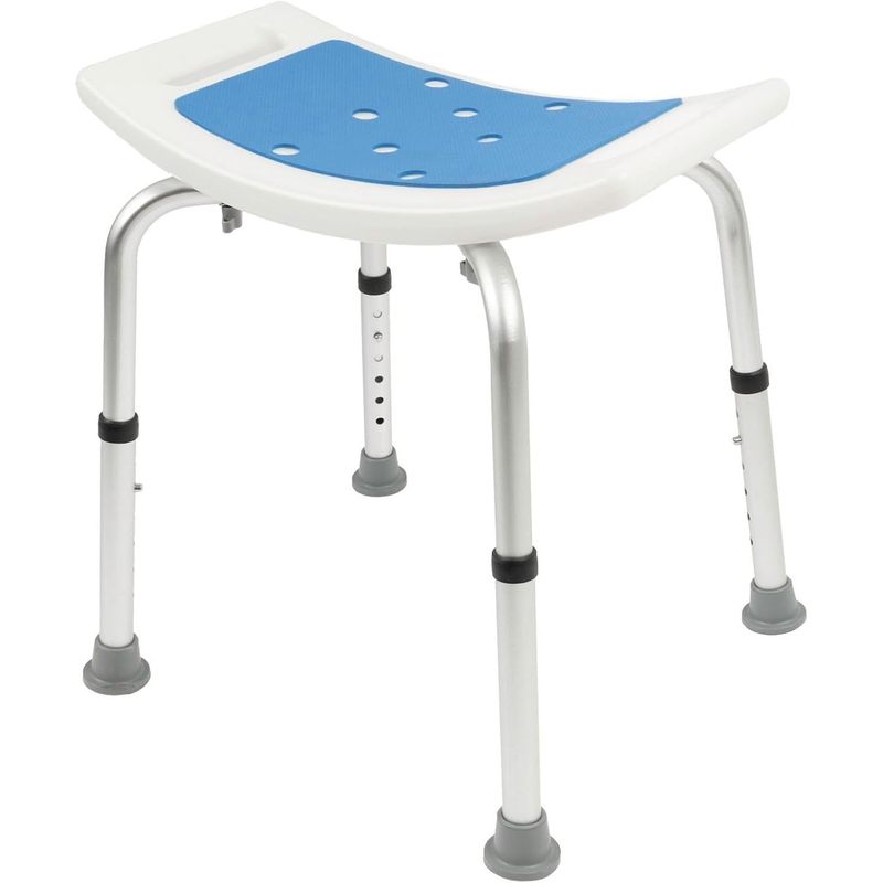 Image of Karat Shower Stool , Height-adjustable Shower Stool, Loadable Up To 136 Kg, Size To 49.5 Cm, Non-slip And Stable Shower Seat, Bathtub Stool, Anti-slip Feet Bath Seat Bath Stool Without Crossbars