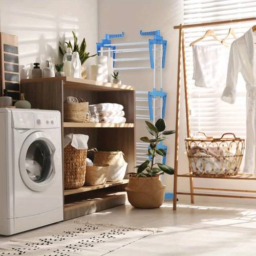 foldable extra large clothes drying rack for indoor outdoor laundry room laundry garment dryer stand adjustable rolling laundry