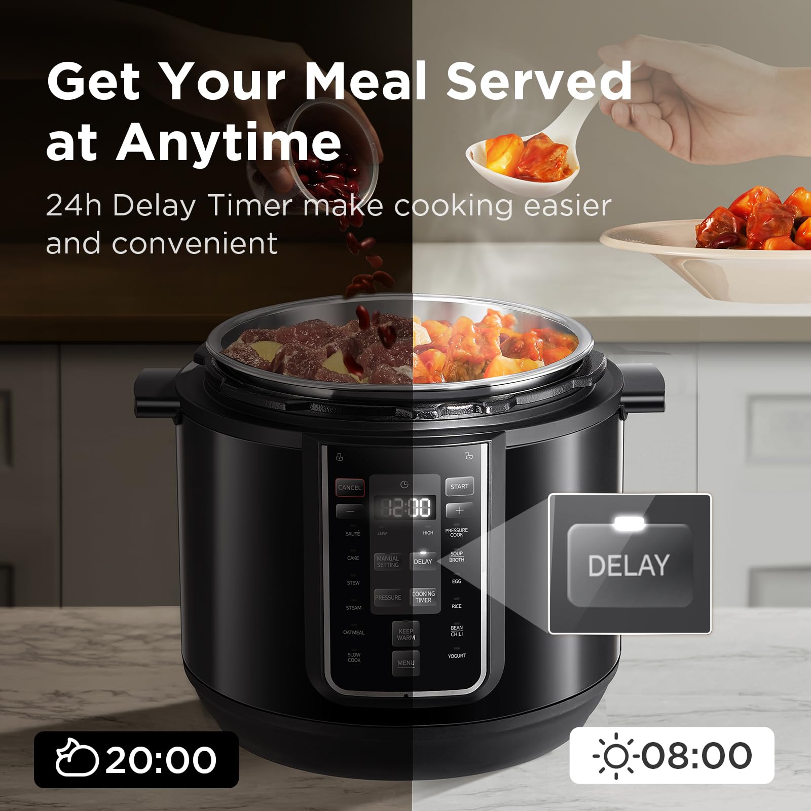 TEMU Midea 7.6l Pressure Cooker - A For Modern Kitchens. Offers 12 And Functions As Yogurt Maker, Rice Cooker, Slow Cooker, , And Steamer. The Inner